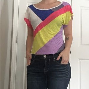 Geometric Neon Crop Top